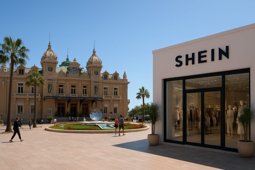 ÉCONOMIE – Shein s’invite place du Casino : le luxe éphémère en polyester durable.