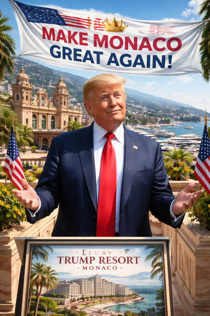 POLITIQUE INTERNATIONALE – Donald Trump promet la démocratie à Monaco… et un complexe hôtelier.