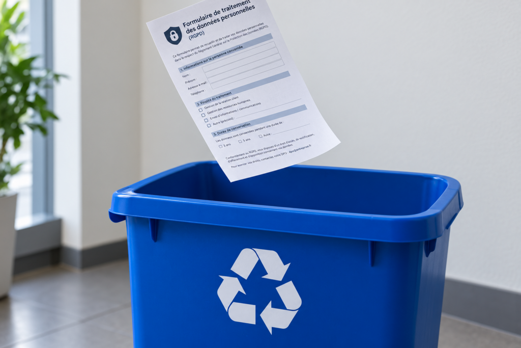 ADMINISTRATION – Un document administratif se suicide en se jetant dans un bac de recyclage